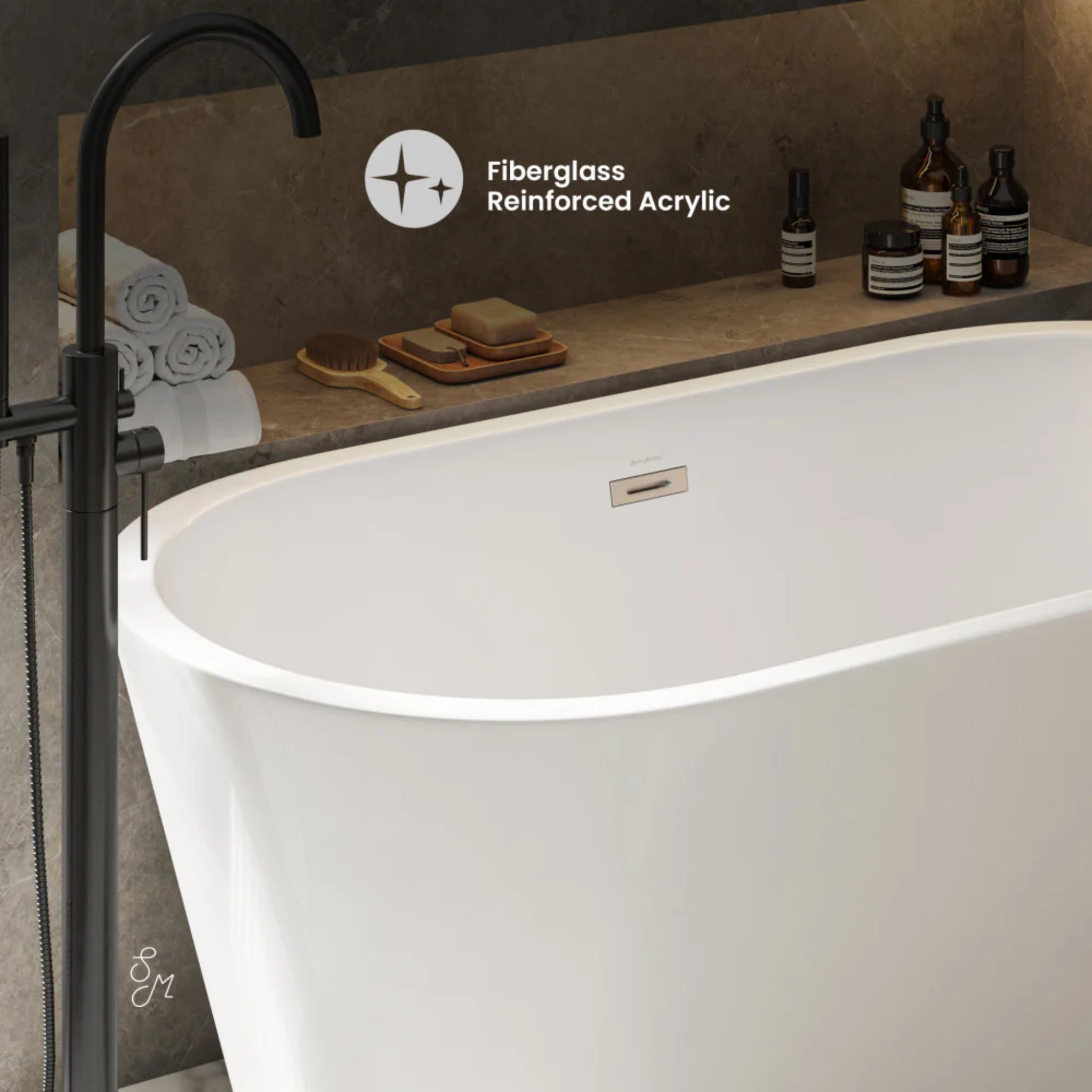 Swiss Madison Claire 60 Freestanding Bathtub White